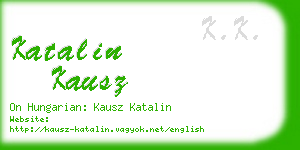 katalin kausz business card